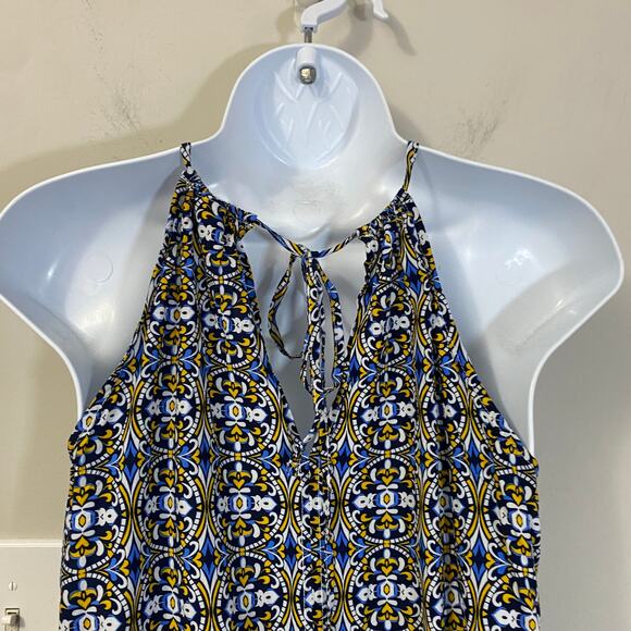 Tommy Bahama Lightweight Halter Sundress Geo Medallion Print Pockets Sz S - Picture 6 of 11